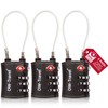 OW-Travel Cable Lock 3 Digit Combination Lock Suitcase Lock Padlock