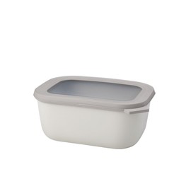Mepal Cirqula Multi Bowl Rectangular 1500 ml Nordic White-Food Storage Box-Stackable-Dishwasher Safe, 1,500 ml