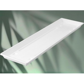 meindekoartikel Flower Box Saucer Standard Plastic – Various Sizes and Colours (Width Approx. 60 cm, White)