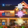 40 Sets,Light Clips for Govee Outdoor Light （Square） Secure Mounting