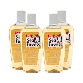 Sea Breeze Astringent Original - Facial Cleanser with Camphor and Natural Oils for Deep Pore Cleansing - Face Cleanser for Fresh, Clear Skin - 4 pc