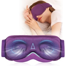 TOPOINT Sleep Mask Bluetooth Wireless Music Eye Mask, Sleeping Headphones for Side Sleepers Sleep Mask with Bluetooth Headphones Ultra-Thin Stereo Speakers Perfect for Sleeping