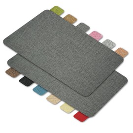 silllule 2Pcs Dark Gray Linen Fabric Patches Tape Self Adhesive,8x11 Inch Self-Adhesive Linen Repair Fabric Patch for Furniture,Linen Fabric Repair Patch for Couches,Bed,Car Seats,Chair