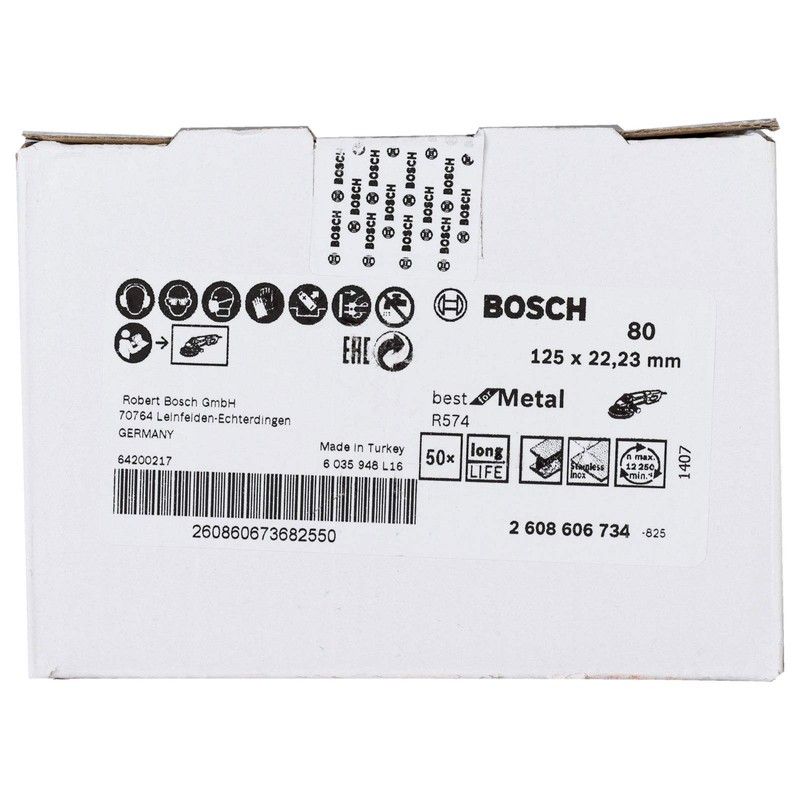 Bosch Accessories 2608606734 R574 Fibre Sanding Disc