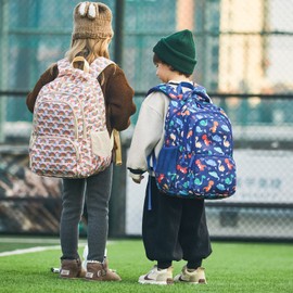 CLUCI - Mochila infantil para niños y niñas, mochila para niños en edad preescolar con correa ajustable, 12L, 02-blue Dinosaur, Classic