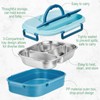 FoldTier 3 Pack Stainless Steel Lunch Boxes Includes 3 Lidded