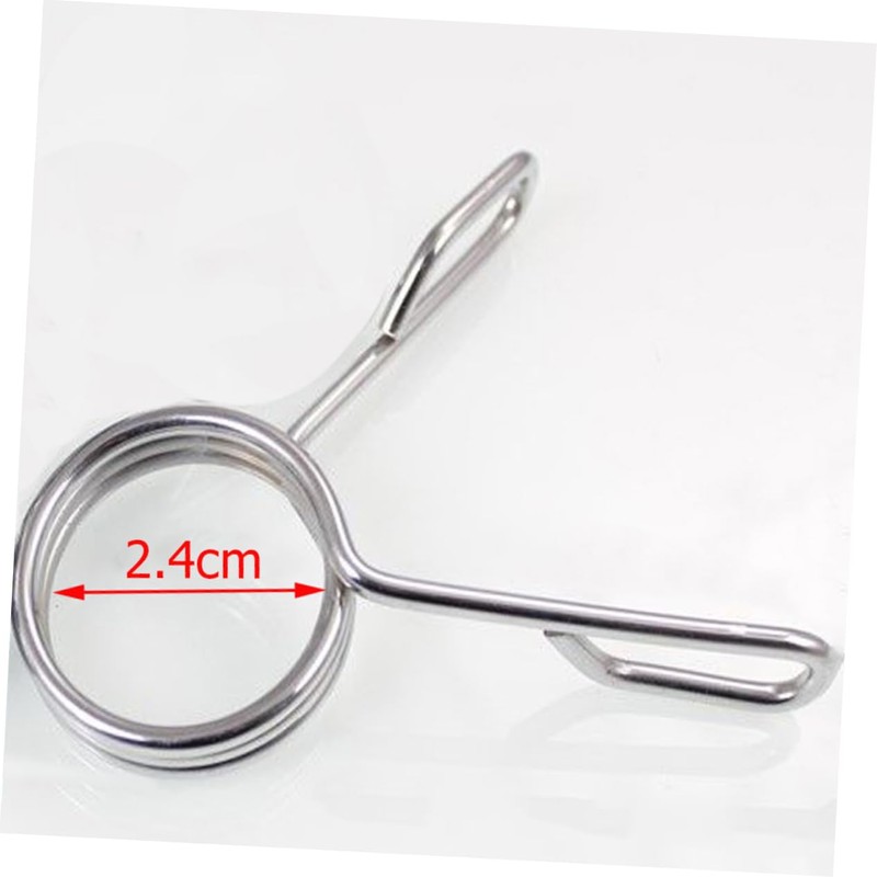 BESPORTBLE 5pcs 24mm Dumbbell Barbell Clamps Spring Clip Collars Barbell