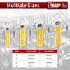 Sharp-tec Adjustable Spanner Set, Wide Jaw Opening Adjustable Wrench, Heavy-Duty