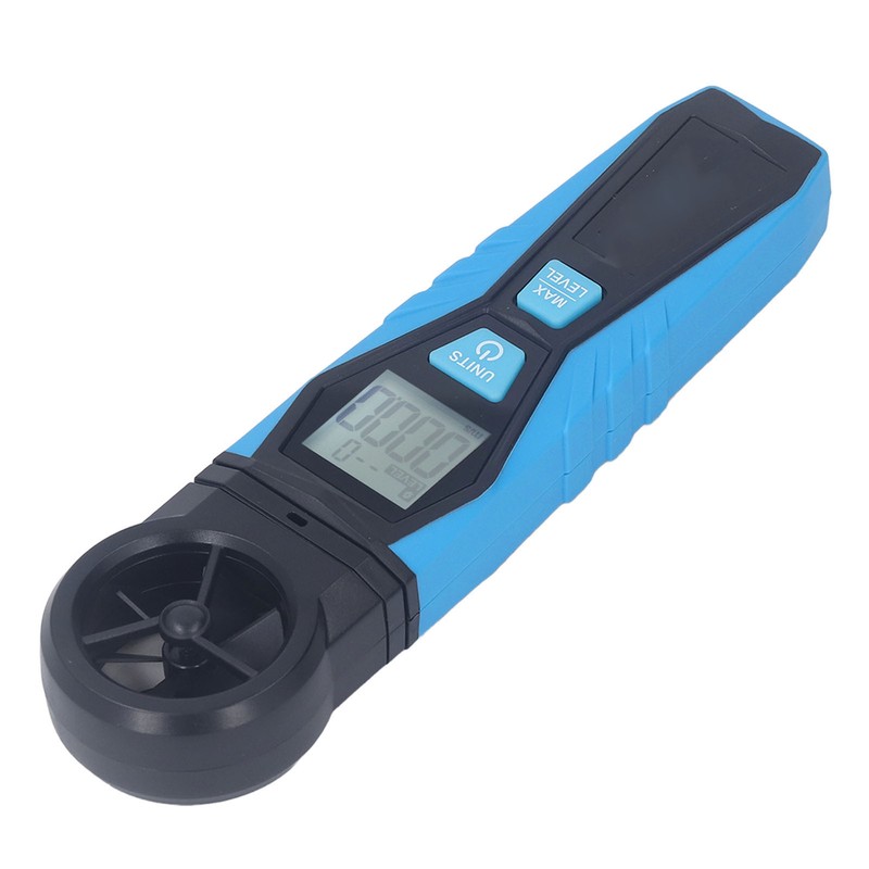 Handheld Anemometer 180° Fan Rotation LCD Digital Display Temperature Humidity