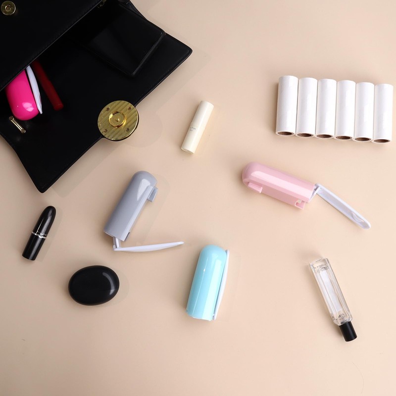 Travel Lint Roller with Cover Mini Refillable Lint Remover for