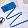 CABODYALS 10.93 Yards 1/2 Inch Blue Sequin Lace Trim Glitter