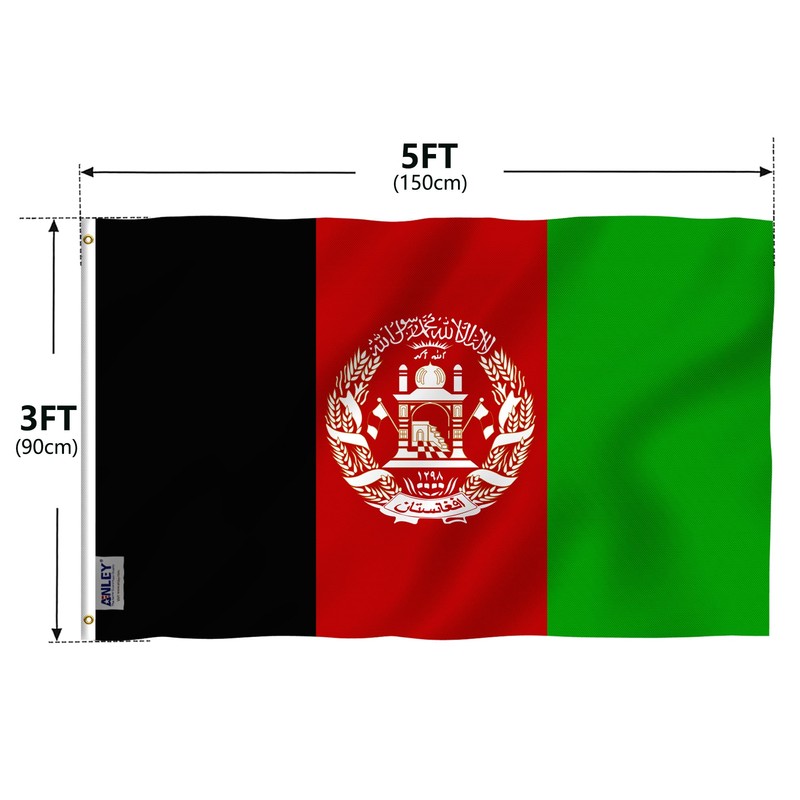 Anley Fly Breeze 3x5 Feet Afghanistan Flag - Vivid Color