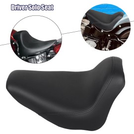 Unbranded For Harley Softail Deluxe EFI FLSTNI FLSTN FLSTC 06-17 Black Solo Driver Seat