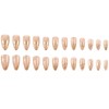 Almond Press on Nails Gold Fake Nails Medium False Nails