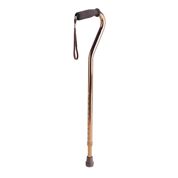 Medline MDS86420BRZW Offset Handle Canes with Foam Hand Grip, Bronze (Pack of 6)