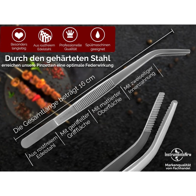 Premium Kitchen Tweezers | Barbecue Tweezers | Cooking Tweezers |