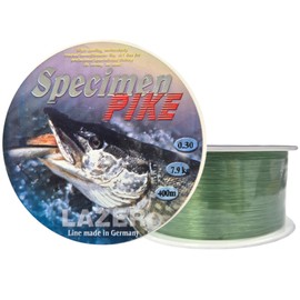 LAZER LINE Hecht Monofil Angelschnur 400m Dia 0,30mm Test 7,9kg - Grün Schnur - Barsch & Zander Angel - Spinner Angeln - Raubfish Rig - Monofilament Angelsehne - Nylonfaden Vorfach – Vorfachschnur