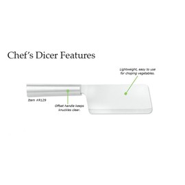 Rada Cutlery Chef’s Dicer Knife – Stainless Steel Blade With Brushed Aluminum Handle Made in the USA, 9-1/2 Inches