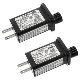 SIGANDG 12V 9W LED Transformer Replacement Class 2 Power LED Controller with 8 Modes Supply for Christmas String Light Inflatable Decorations IP44 Waterproof Low Voltage Transformer(2 Pcs)