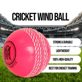 Mozi Sports Wind Cricket Balls - Indoor & Outdoor Soft Training Cricket Balls for Skills Coaching Practice (6x Org WB)