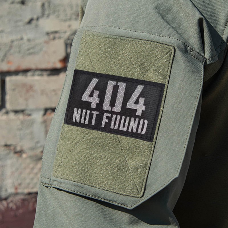 404 Not Found Patches Velcro Military Funny Sew-On Patch Hook