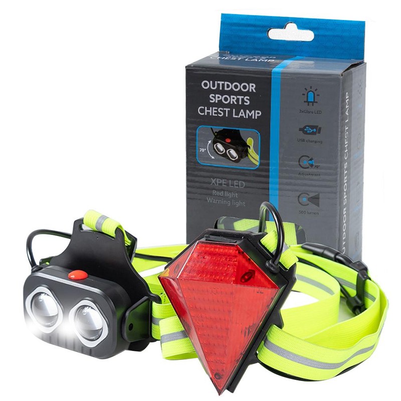 Chest Running Light LED Rechargeable Chest Light Back Warning Light