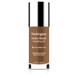 Neutrogena Hydro Boost Hydrating Tint Foundation Makeup for Dry Skin, with Hyaluronic Acid, Lightweight Oil-Free Water Gel, Non-Comedogenic, 135 Chestnut Color 1.0 fl. oz