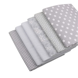 AbTwill Gray Cotton Fat Quarter Bundle Quilting Fabric for Sewing,18" x 22"