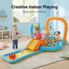 Inflatable Kiddie Pool with Dual Slides, Kids Splash Pool Play