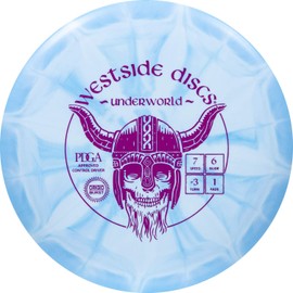 Westside Discs Origio Burst Underworld Fairway Disc Golf Driver | Straight Flying Frisbee Golf Driver | Beginner Friendly Disc Golf Disc | 170g Plus | Stamp Color and Burst Pattern Will Vary (Green)
