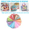 Aucuu 7PCS Fat Quarters Fabric Bundles, 50cm x 50cm Fabric