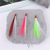 Briny River Pack of 12 Bucktail Teaser Fishing Hooks Saltwater
