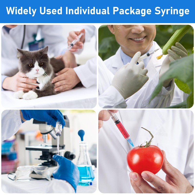 100 Pack 2.5ml/cc Plastic Tube Lab Dispensing Tools, Individually Packaged