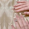 SEMTIM Nail Tips, 24 Pieces, Medium, Short, Round, False Nails,