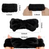 6 Pcs Spa Headband and Wristband Set, Multicolour Microfiber Fleece