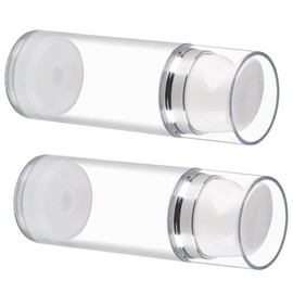 CAXUSD 2pcs Portable Empty Travel Lotion Pump Containers Airless Pump Bottles for Toiletries