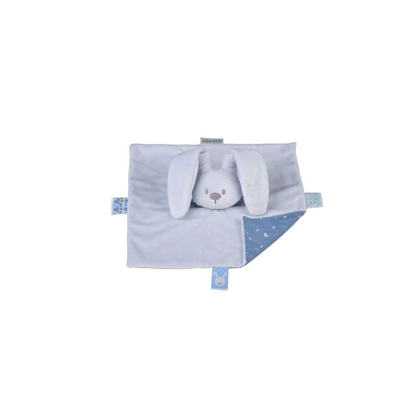 Nattou Lapidou Comforter Blanket Rabbit Pastel Blue 27 cm
