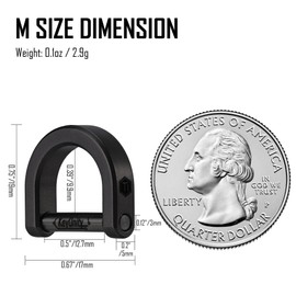 KeyUnity Titanium Heavy Duty D Ring Shackles Key Ring, D Shackle Keychain, D Shape Ring Shackle, D Rings Heavy Duty, U-Shaped Key Ring Horseshoe Clasp for Car Keys, DIY Key Organizer for Men & Women