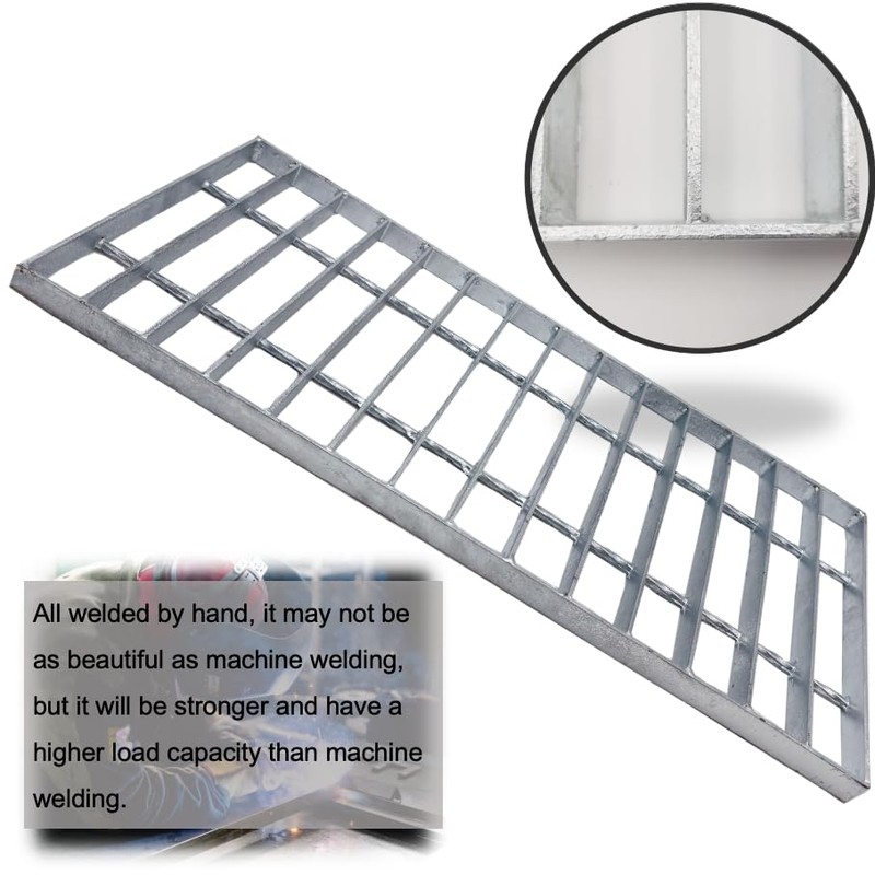 MASSLUNT Galvanized Steel Drain Grate 20x8 in for NDS 8"
