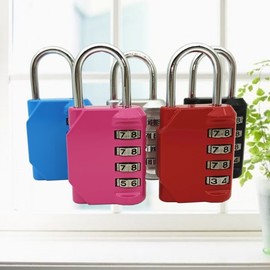 Long Shackle Padlock for Lockers, Cabinets, Luggage, Warehouses, Factories, Escape Rooms Lock5553 Free Size/Yellow 10ea