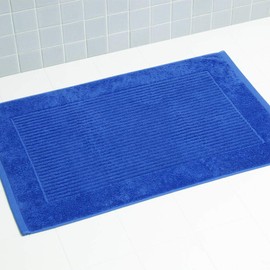 Linens Limited - Non Slip Bath Mat, Bathroom Accessory for Spa Experience, Soft and Luxurious, Turkish Cotton, Super Absorbent Long Rug, Machine Washable (Royal Blue)