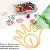 100Pcs Paper Clip Metal Hand Shaped Design Rustproof Paperclip Decoration