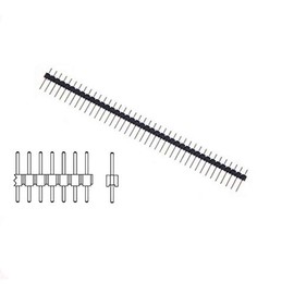 RM2.54 Pin Header Gold-Plated 40-Pin 1 Row Straight Pack of 20