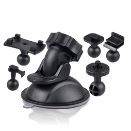 MC-DOSHAMA Dash Cam Holder for Car, Suction Cups, 5 Types of Adapters, Detachable Mounting Bracket, For Cars, GPS, Car Navigation Systems, Fixed