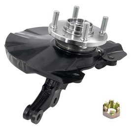 Front Steering Knuckle Wheel Bearing Hub Assembly Fit for 2006-2009 Kia Rio 2006-2009 Kia Rio5 2006-2011 Hyundai Accent Replace 517151G100 Left Driver Side