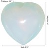 KYEYGWO 10 Pieces Mini Opalite Crystal Heart Worry Stone Gemstone