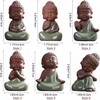 EVECILOO Ceramic Cute Baby Buddha Statue, Purple Clay Peaceful Rulai