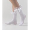 MKYSZLT Soft Women Big Ruffle Ankle Socks Double Lace Frilly