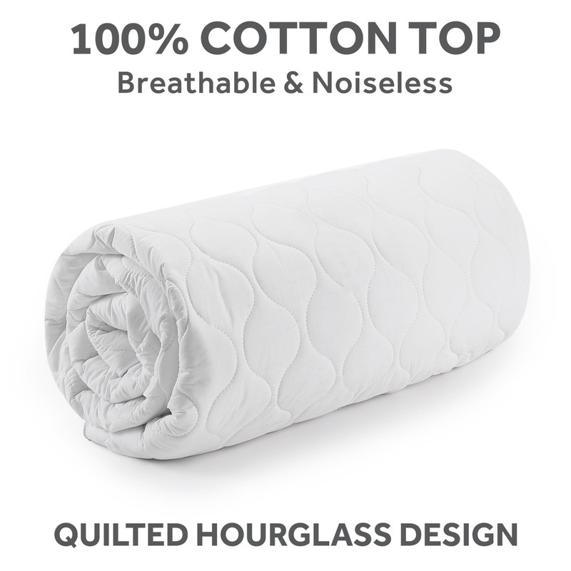 Sunbeam Electric Premium Water Resistant Restful Quilted Heated Mattress Pad,