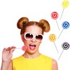 Fruidles Multicolor Swirl Tattoo Lollipop, Blue, Orange, Yellow, Purple, Red